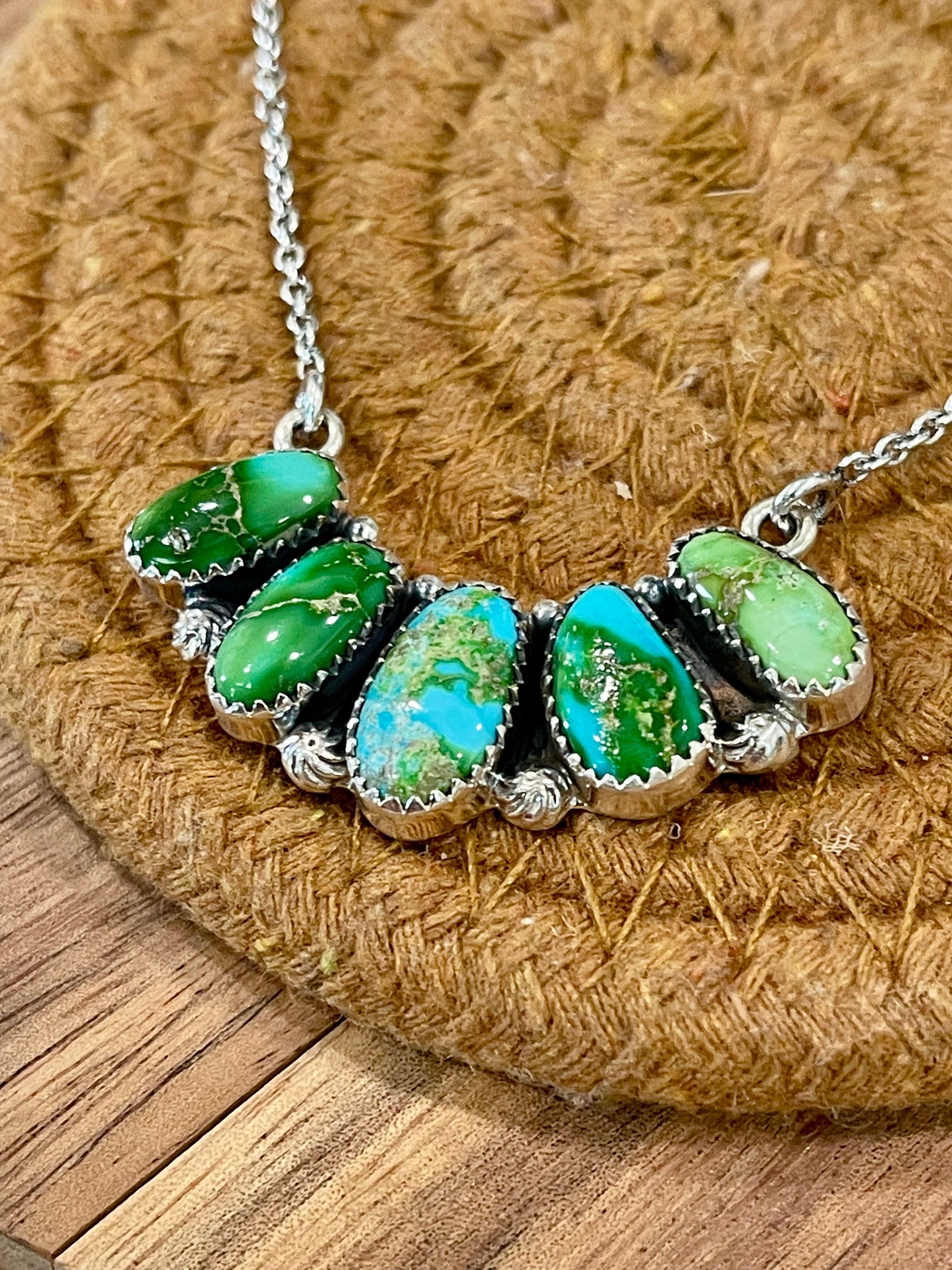 Handcrafted Sterling Silver & Sonoran Mountain Cluster Necklace