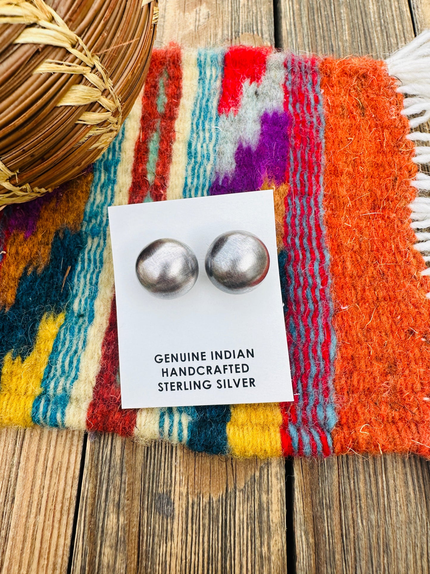Handcrafted 10mm Sterling Silver Pearl Stud Earrings