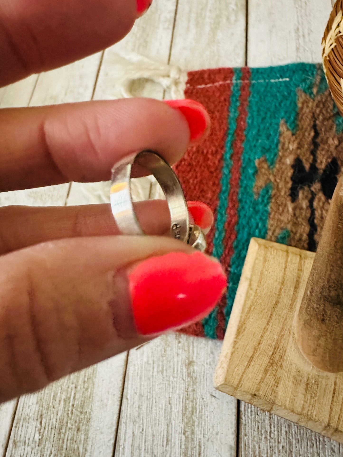 Handcrafted Sterling Silver & Purple Opal Ring