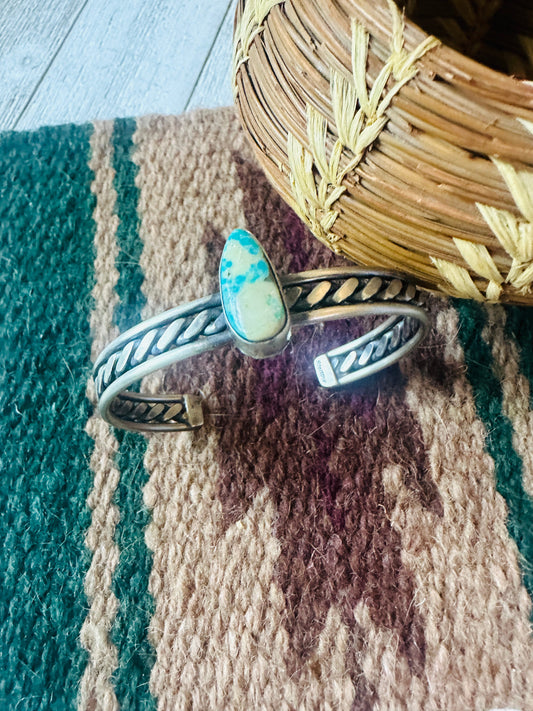 Handcrafted Sterling Silver & Turquoise Cuff Bracelet