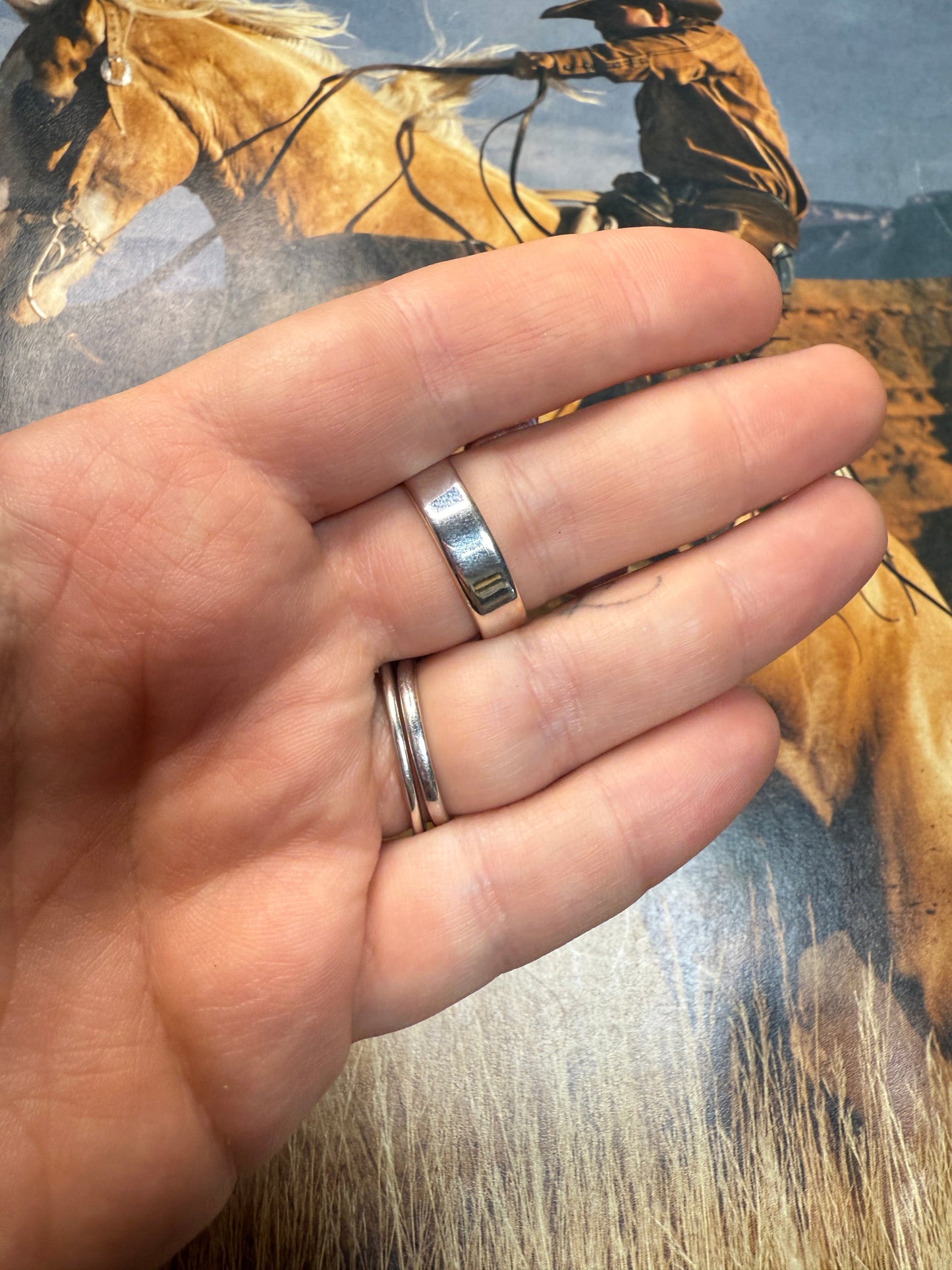Handmade Golden Hills Turquoise & Sterling Silver Adjustable Ring