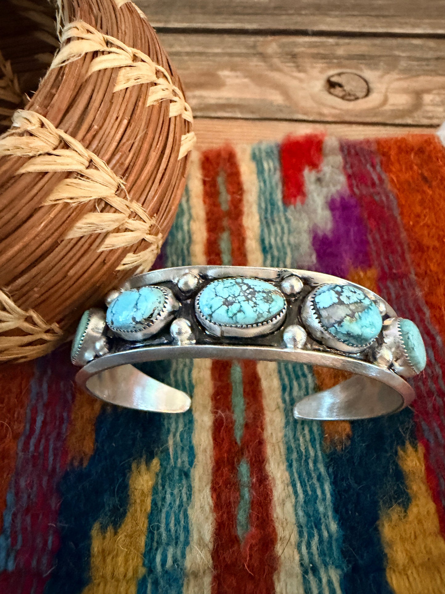 Handcrafted Dry Creek Turquoise & Sterling Silver Cuff Bracelet by Paul Largo