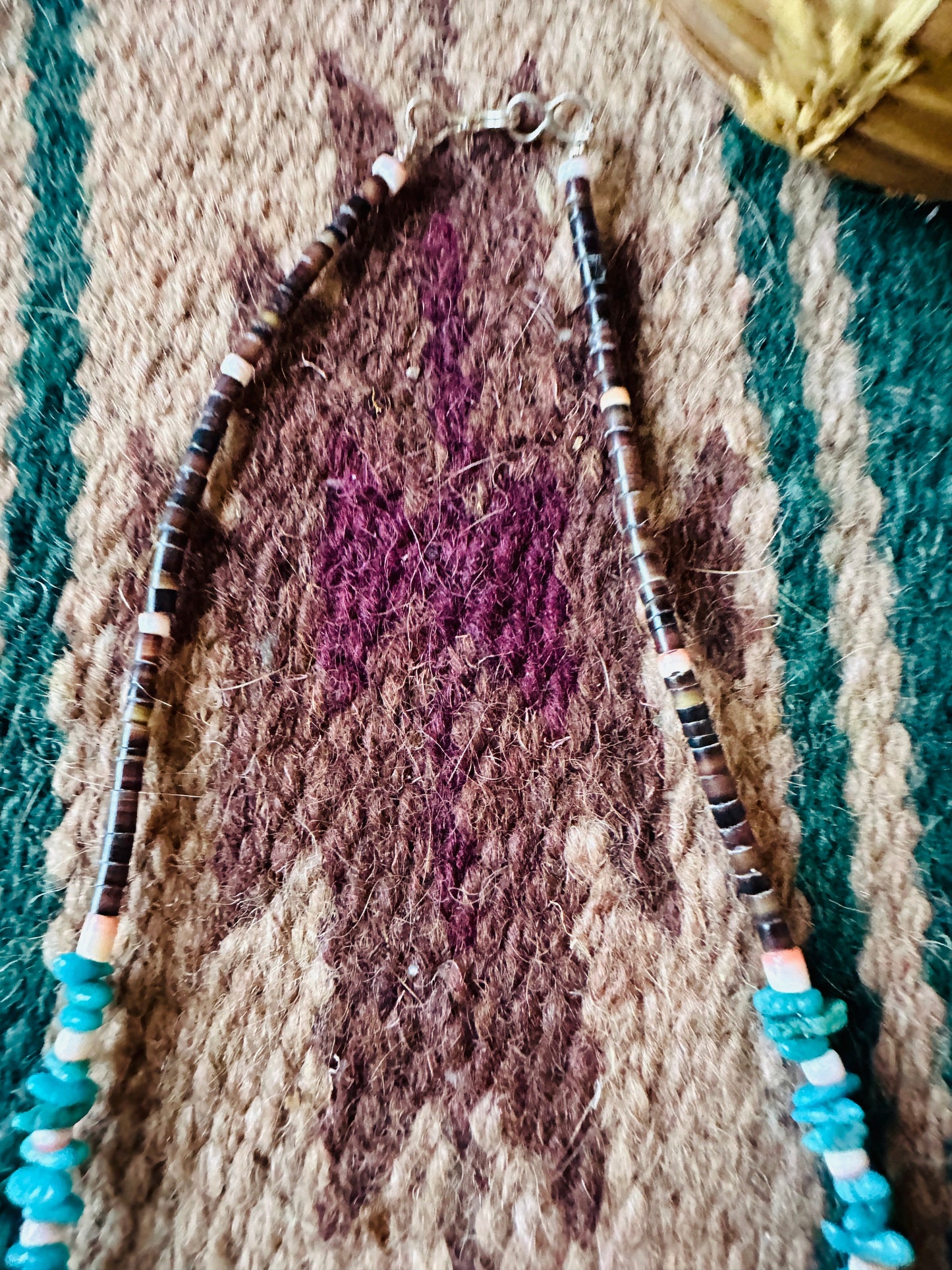Handcrafted Turquoise, Spiny & Heishi 18” Beaded Necklace