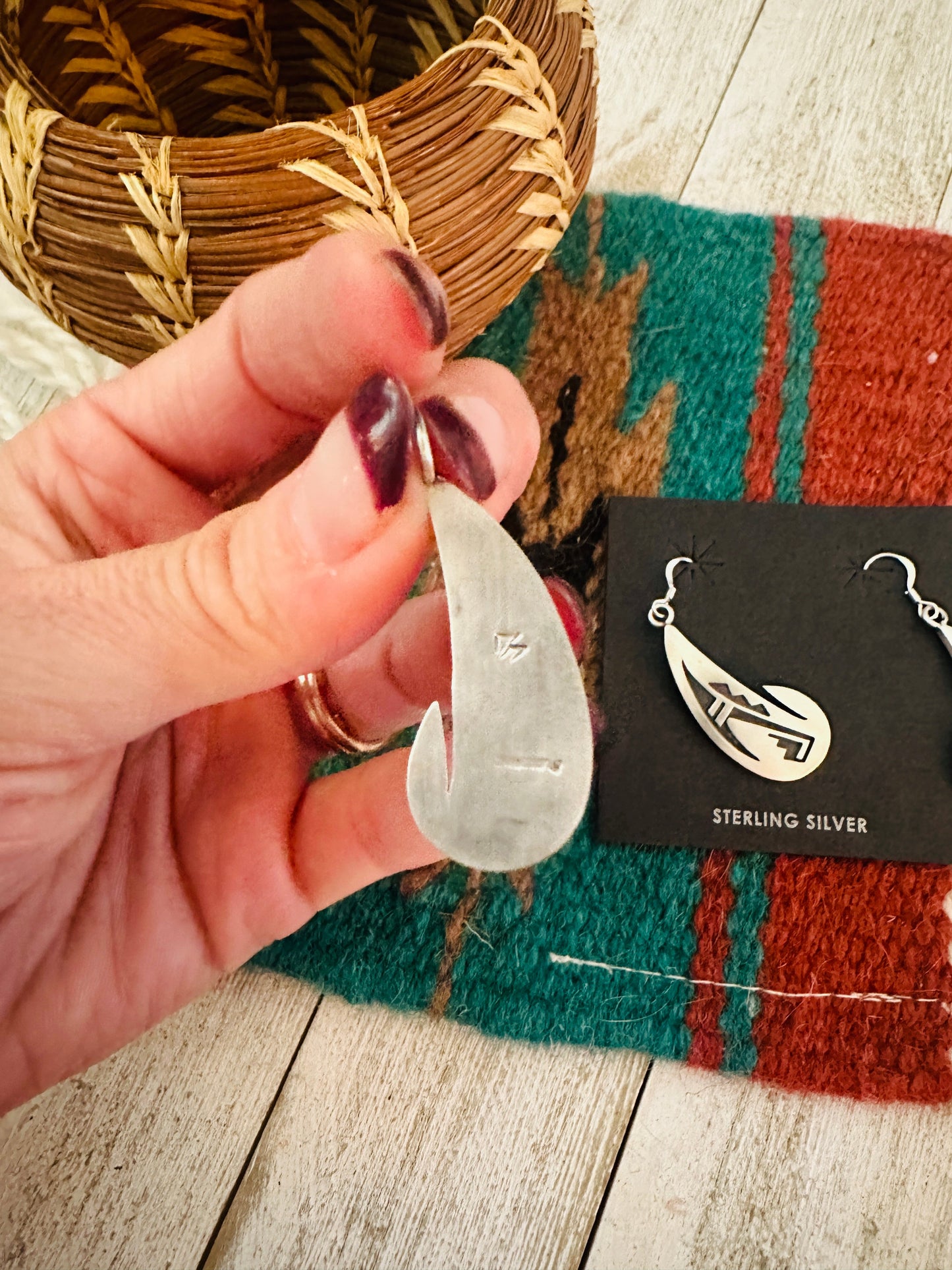 Handcrafted Sterling Silver Earring And Pendant Set