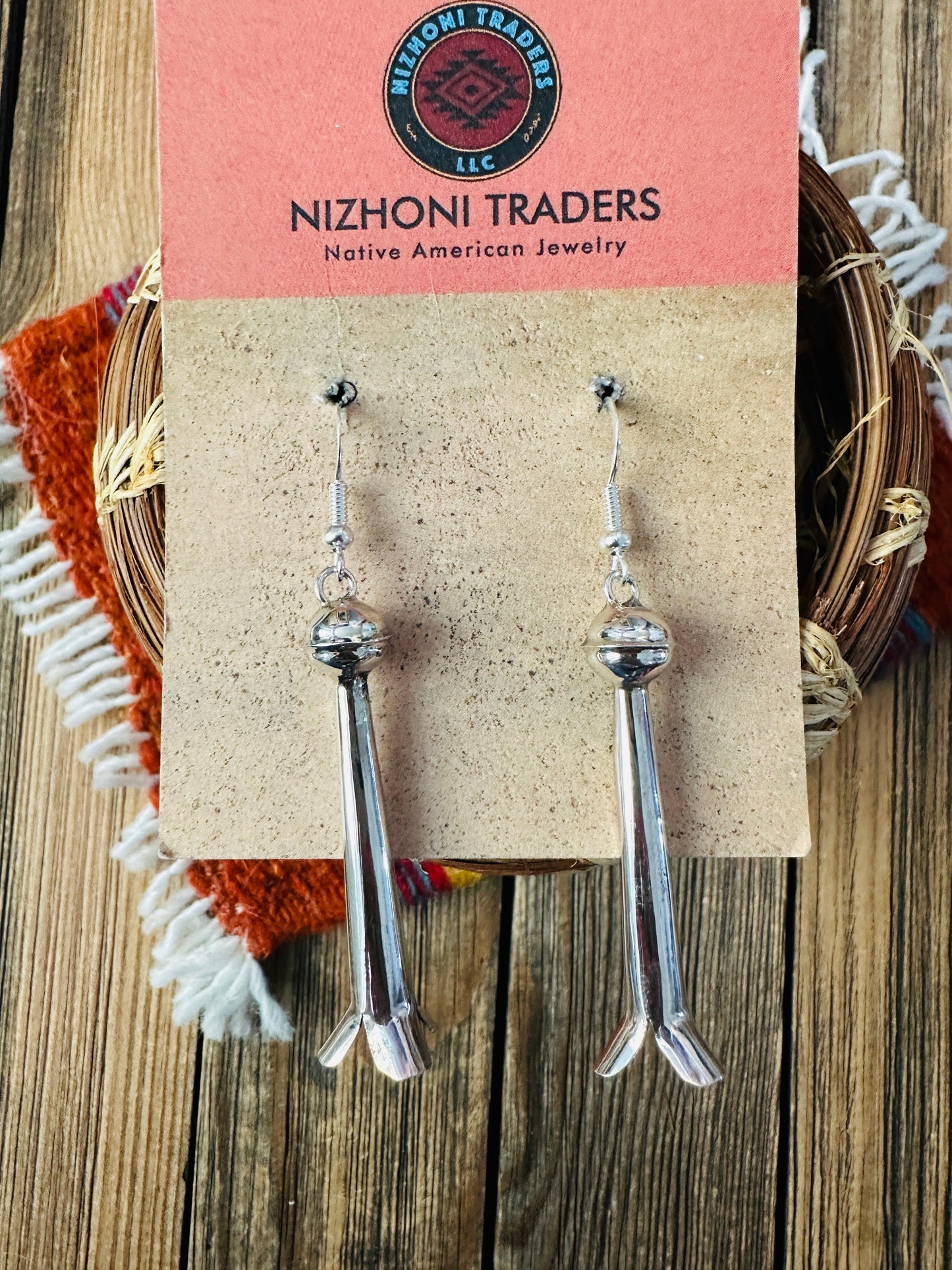 Handcrafted Sterling Silver Blossom Dangle Earrings