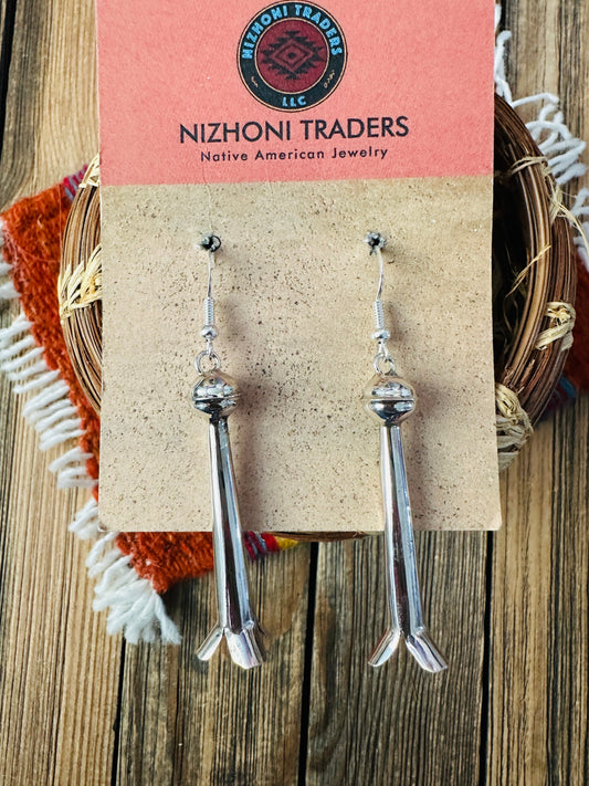 Handcrafted Sterling Silver Blossom Dangle Earrings