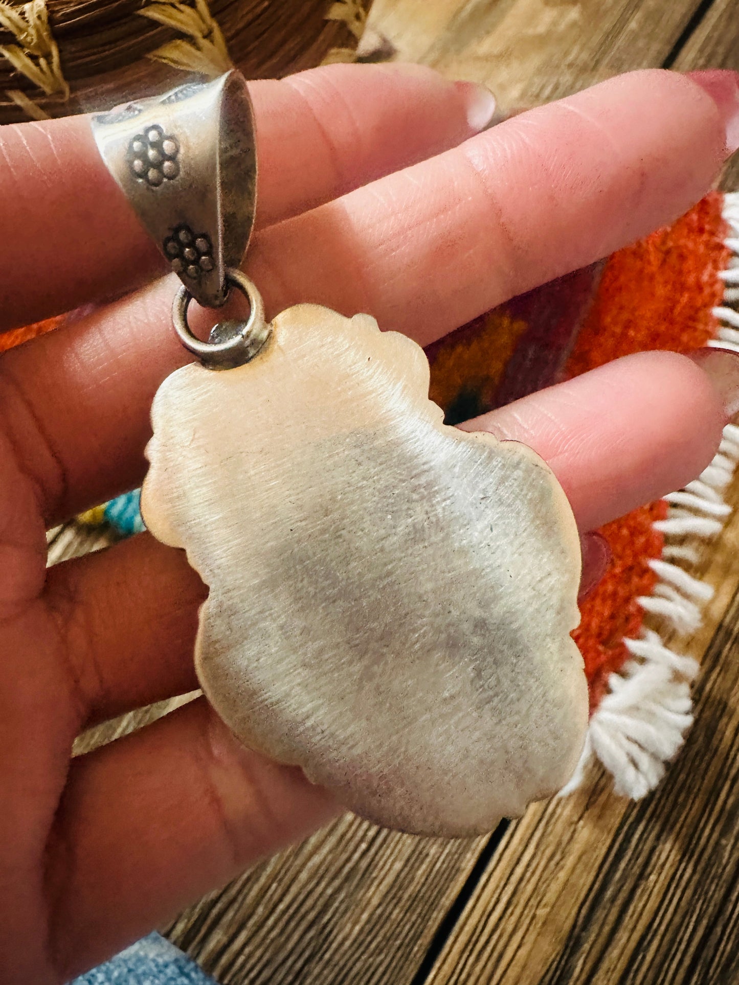 Handcrafted Sterling Silver & Multi Turquoise Pendant