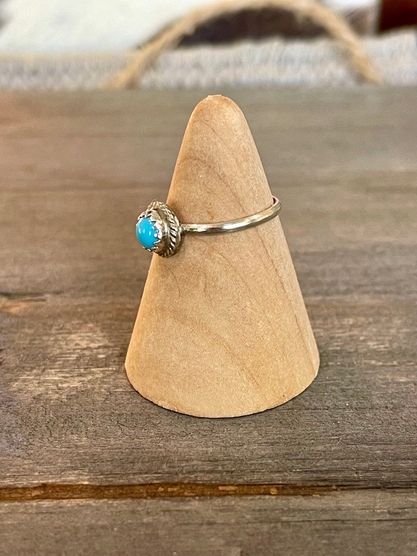 Handmade Turquoise & Sterling Silver Dot Ring