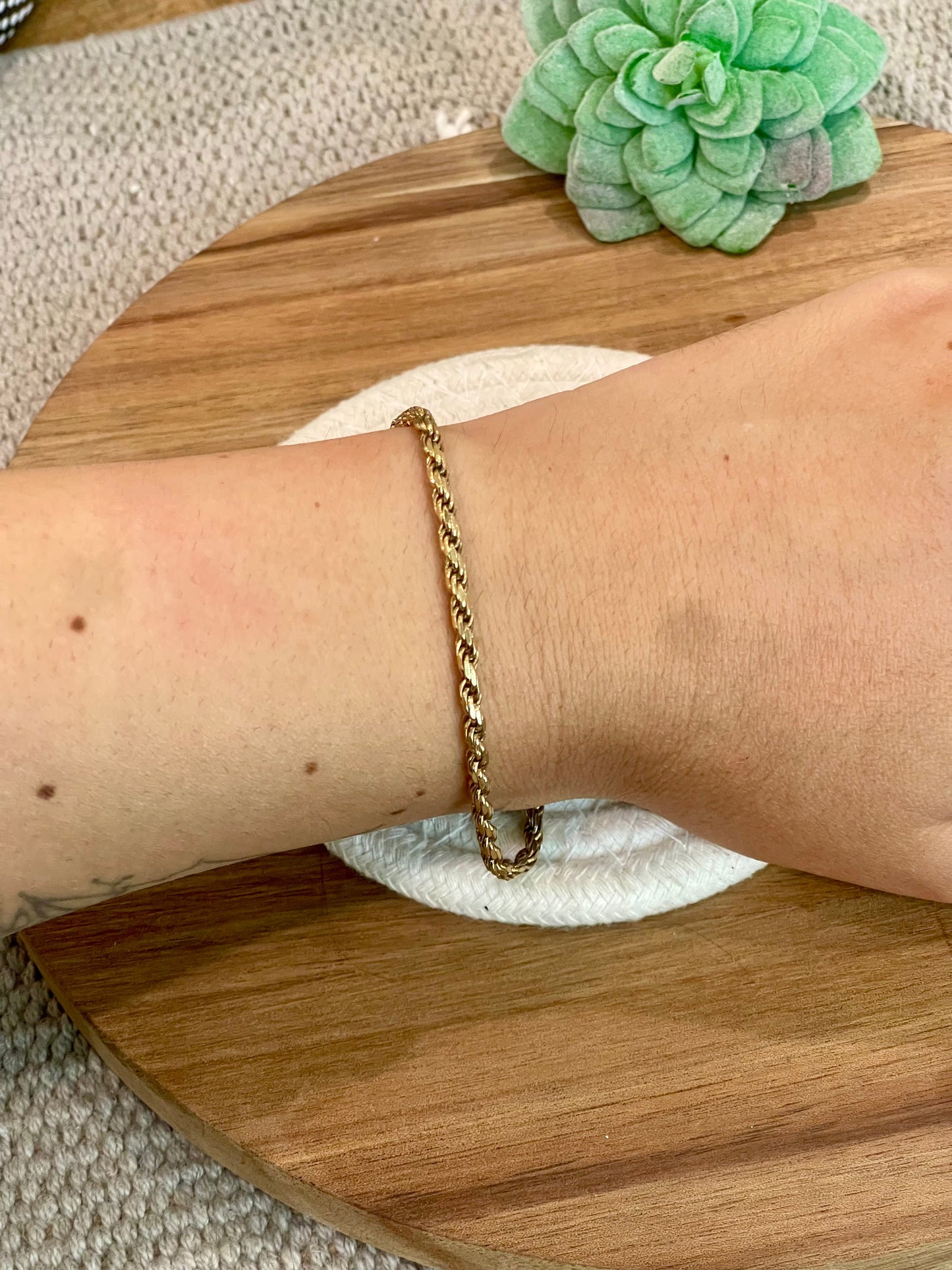 Vintage  Gold Plated Chain Bracelet