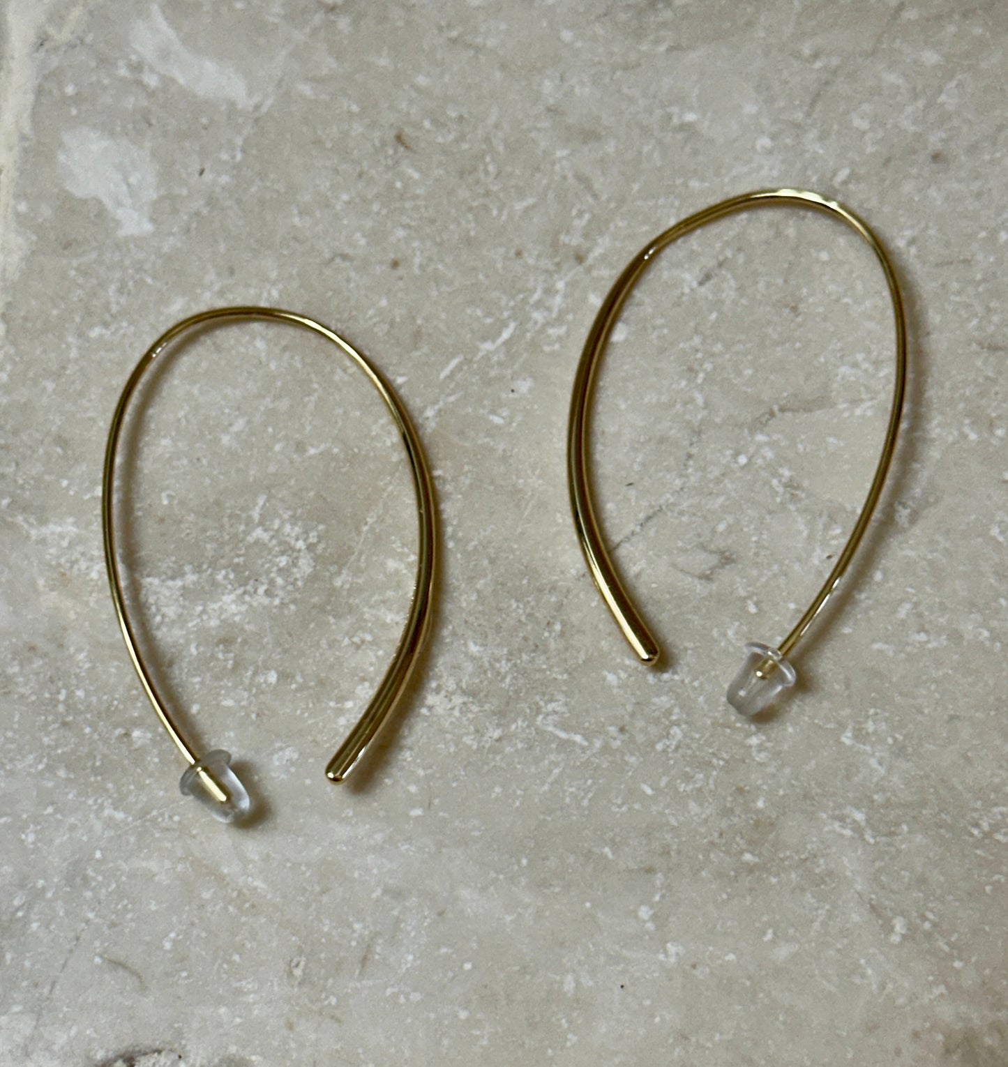 14k Gold Threader Hoop Earrings