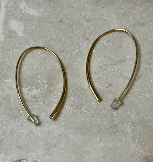 14k Gold Threader Hoop Earrings