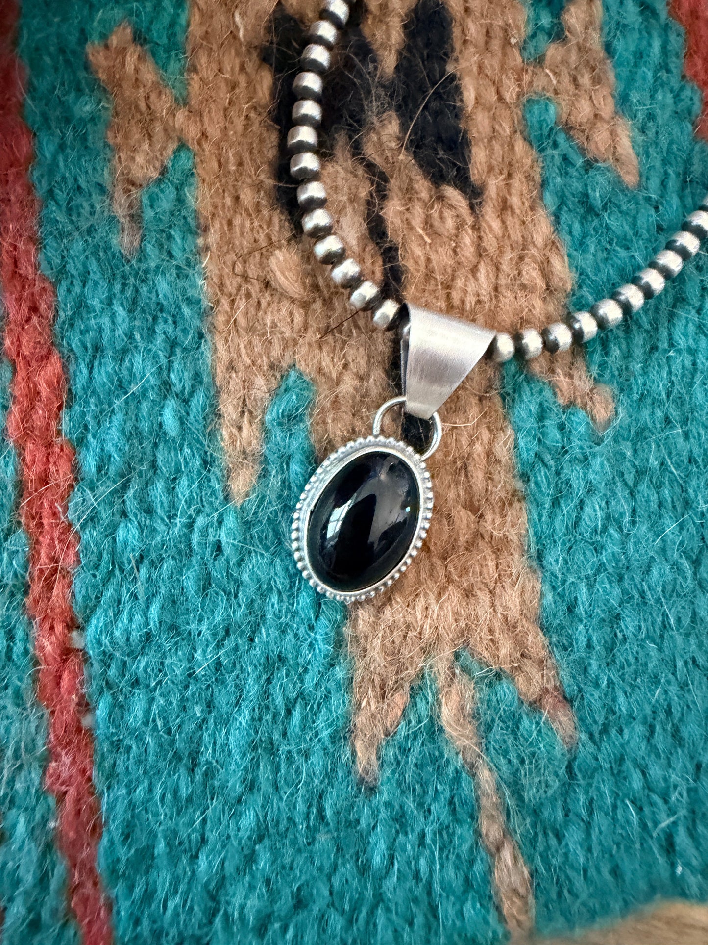Handcrafted Sterling Silver & Onyx Pendant