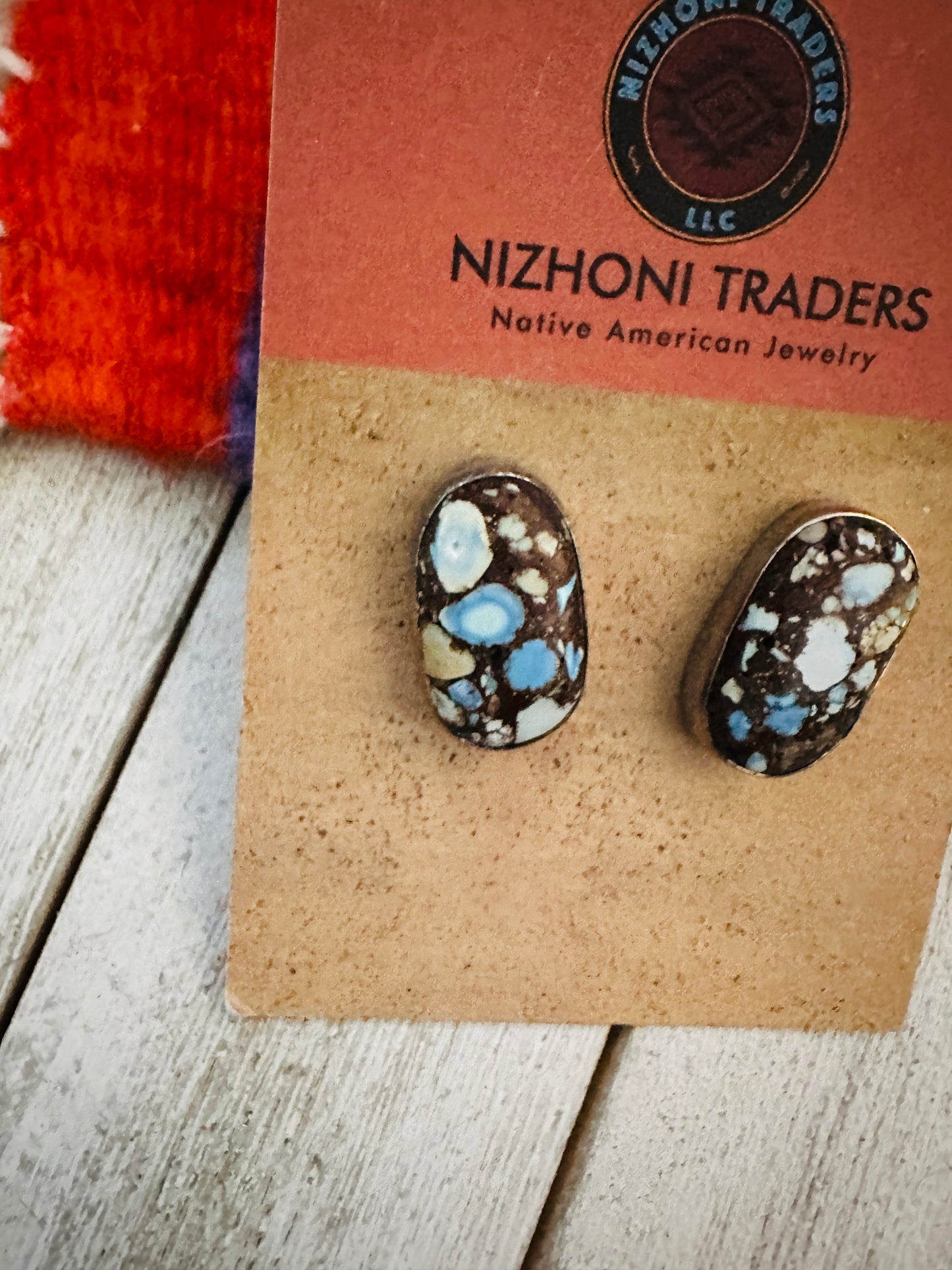 Handcrafted Golden Hills Turquoise & Sterling Silver Post Earrings