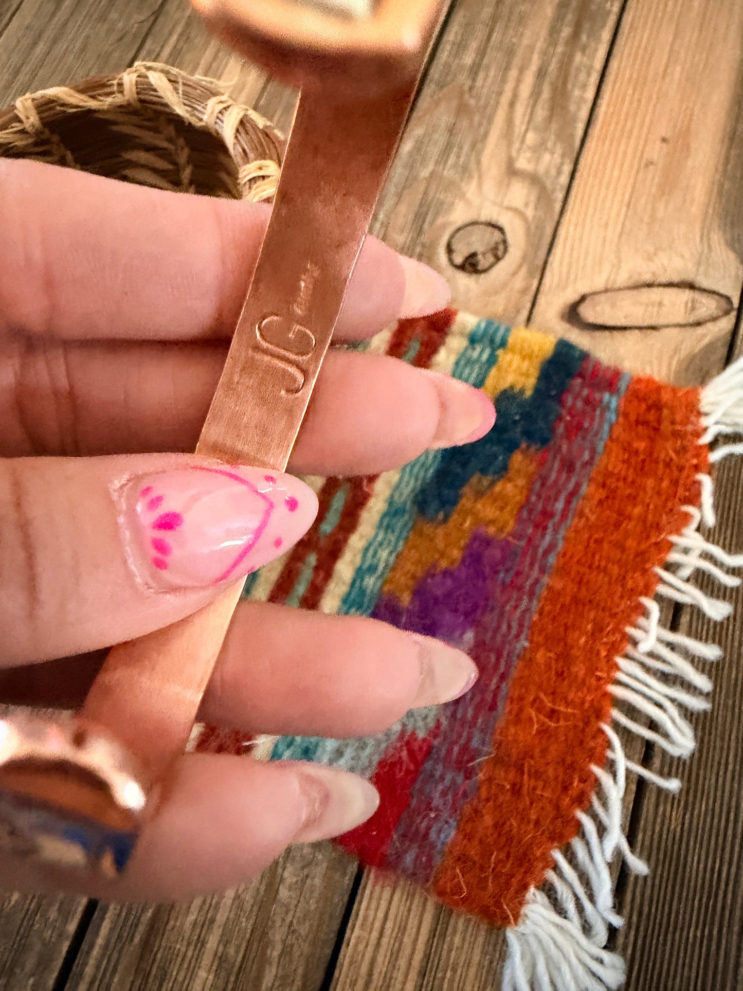 Handcrafted Copper & Sterling Silver Cuff Bracelet