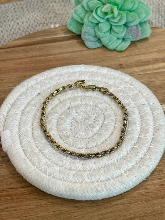 Vintage  Gold Plated Chain Bracelet