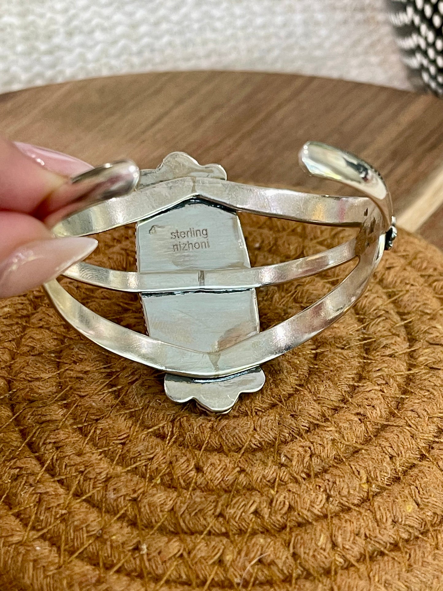 Gorgeous Handmade Sterling Silver & Palomino Cuff Bracelet