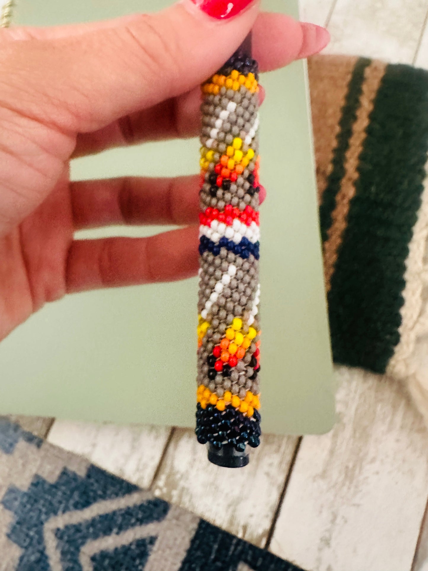 Handcrafted  Muticolor Beaded Pen