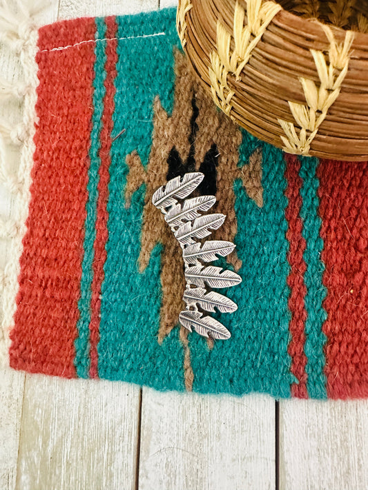 Handcrafted Sterling Silver Feather Cuff Earring
