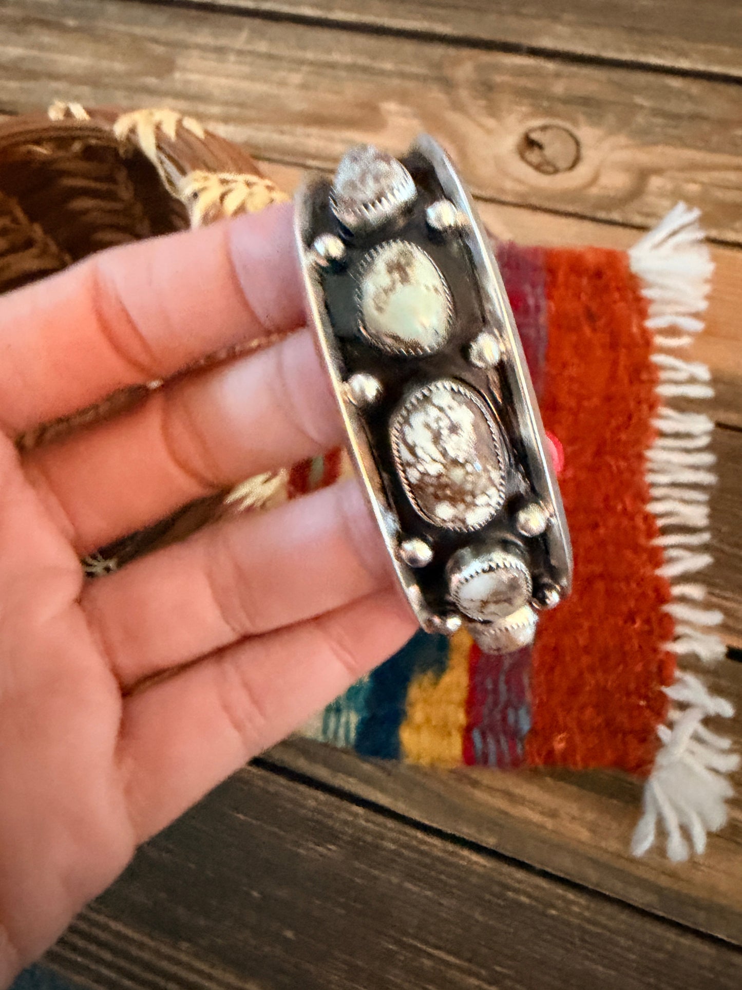 Handcrafted Dry Creek Turquoise & Sterling Silver Cuff Bracelet by Paul Largo