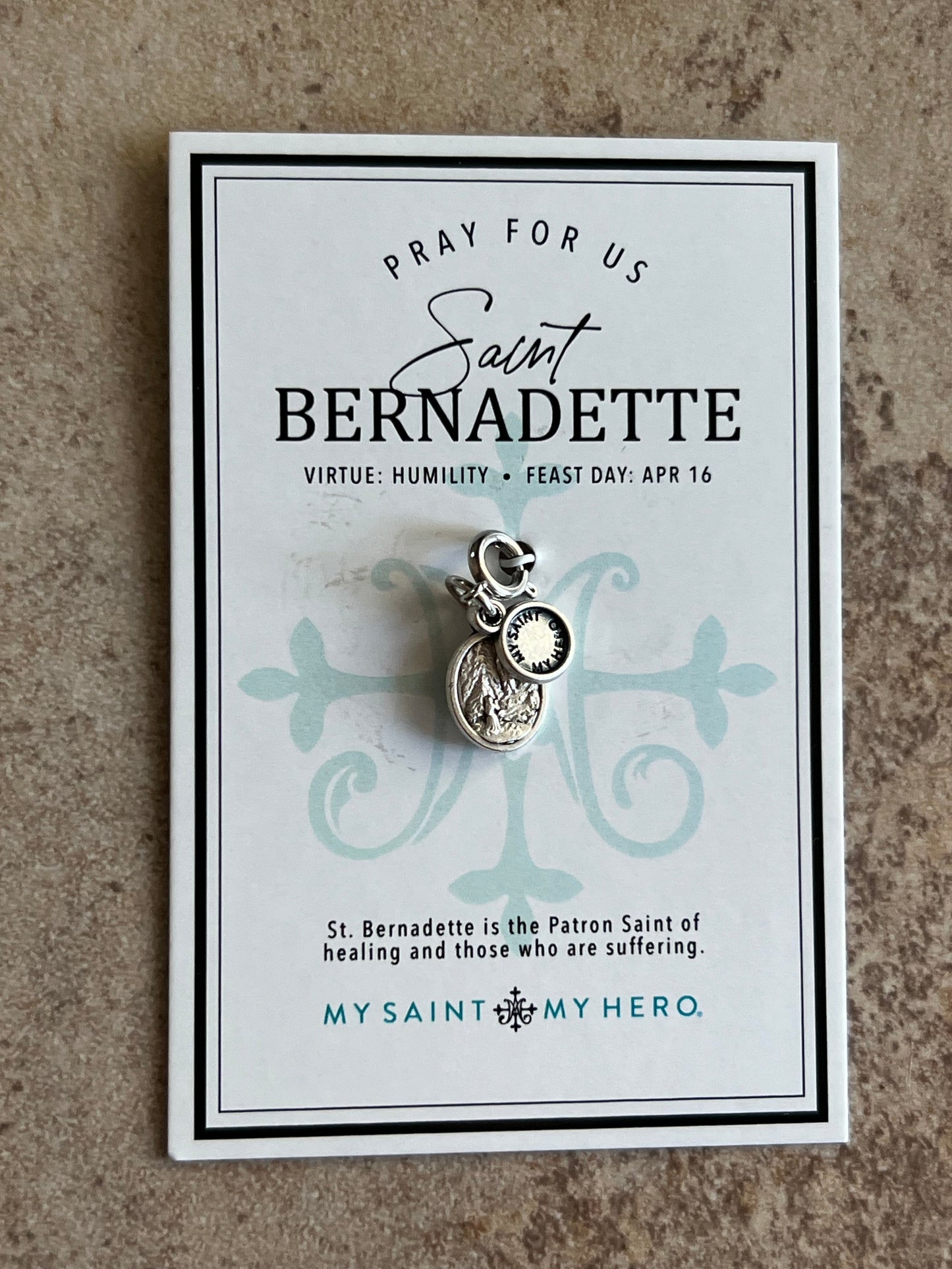 Saint Bernadette Our Lady of Lourdes Medal Charm