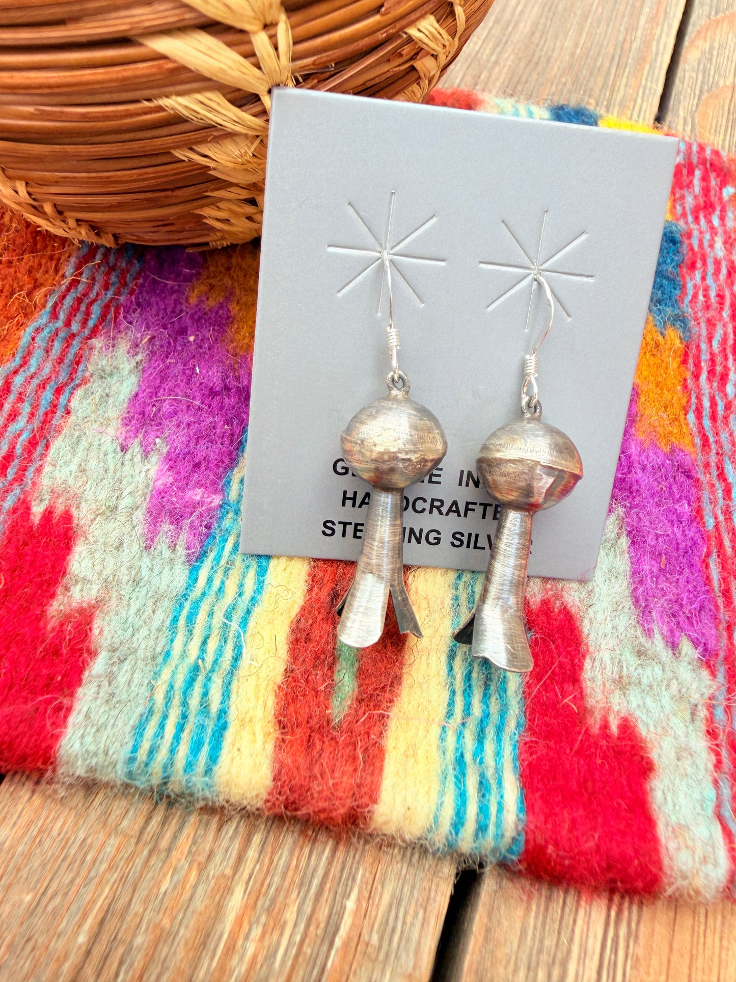 Handcrafted Sterling Silver Blossom Dangle Earrings
