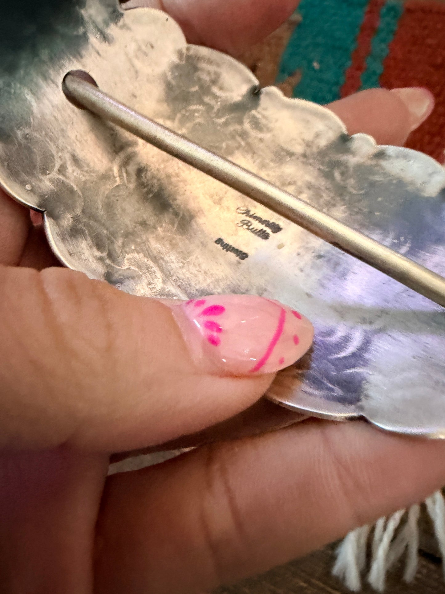 Handcrafted Larimar & Sterling Silver Hair Pin Barrette by Chimney Butte