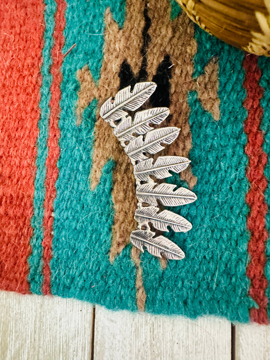 Handcrafted Sterling Silver Feather Cuff Earring