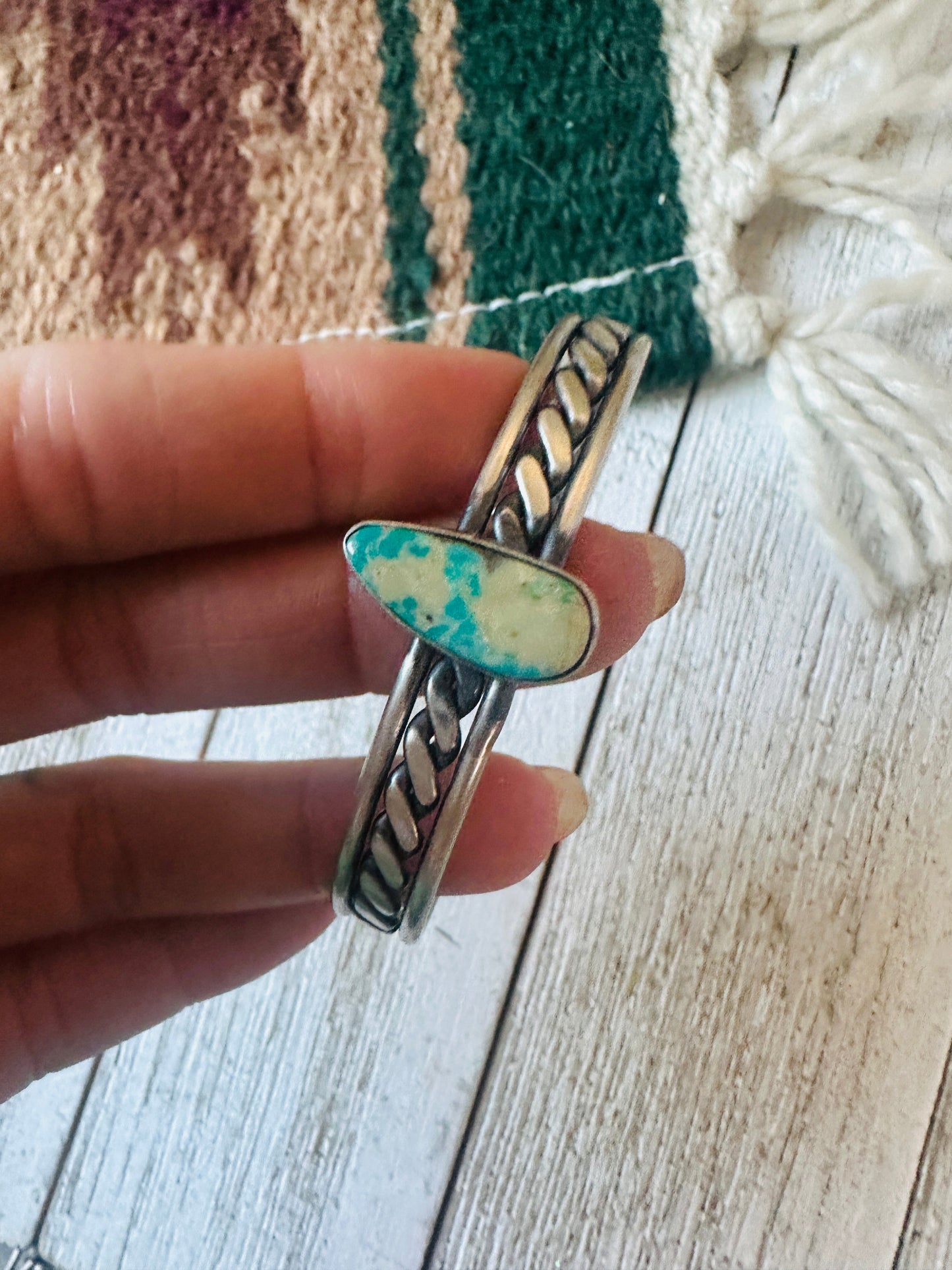 Handcrafted Sterling Silver & Turquoise Cuff Bracelet