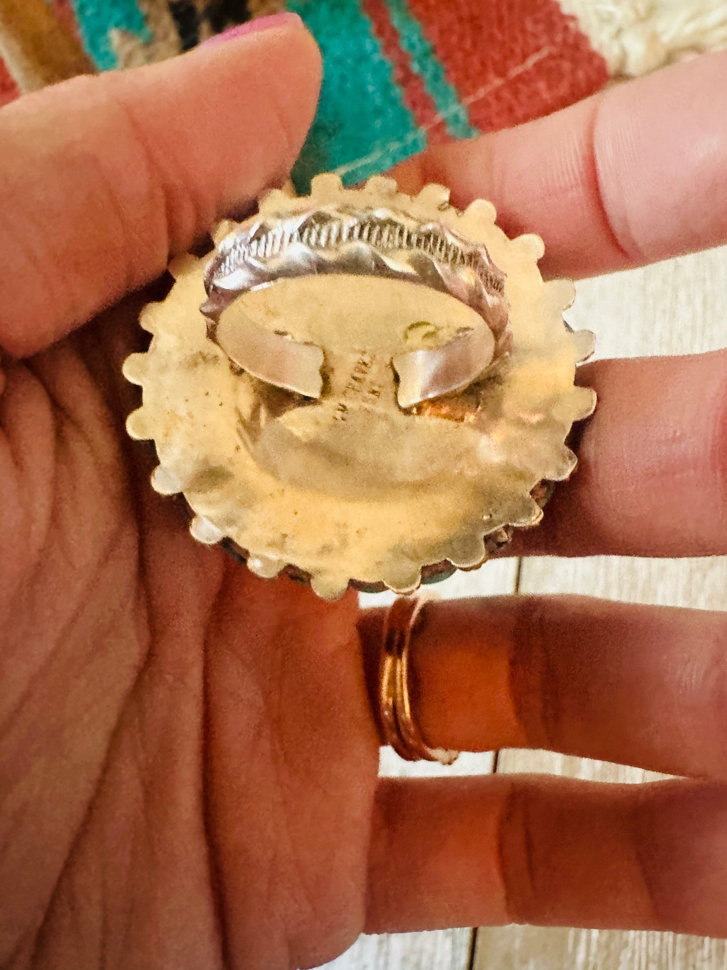 Handcrafted Sterling Silver & Turquoise Cluster Ring