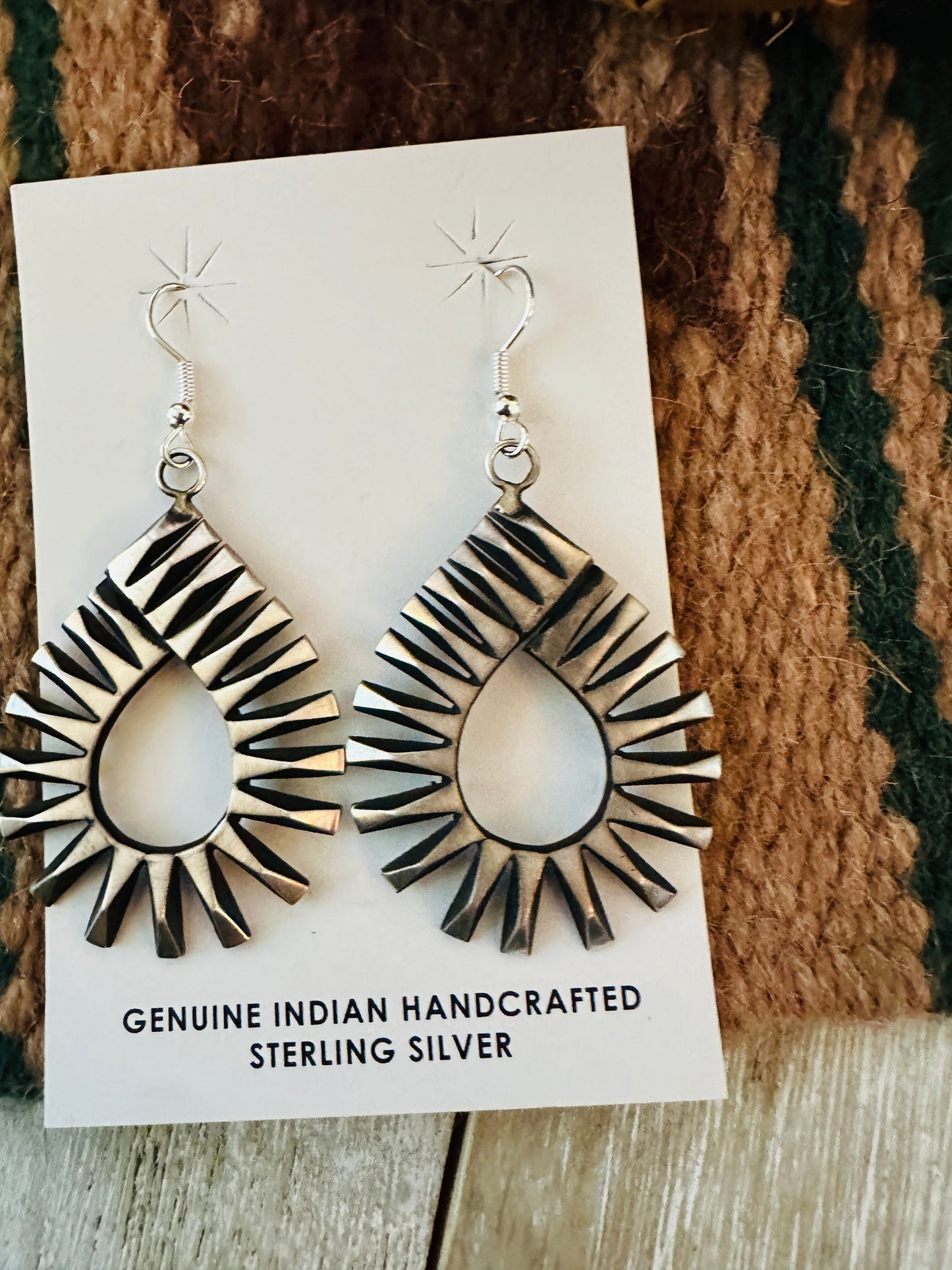 Handcrafted Sterling Silver Teardrop Dangle Earrings