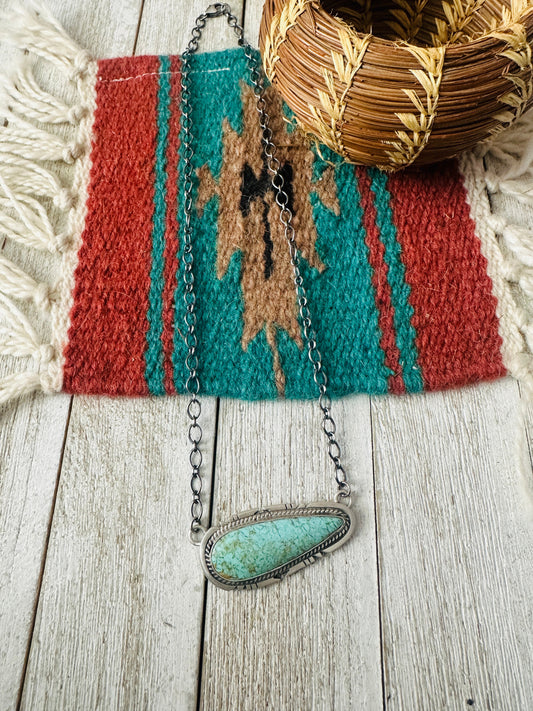 Handcrafted Sterling Silver & Turquoise Necklace