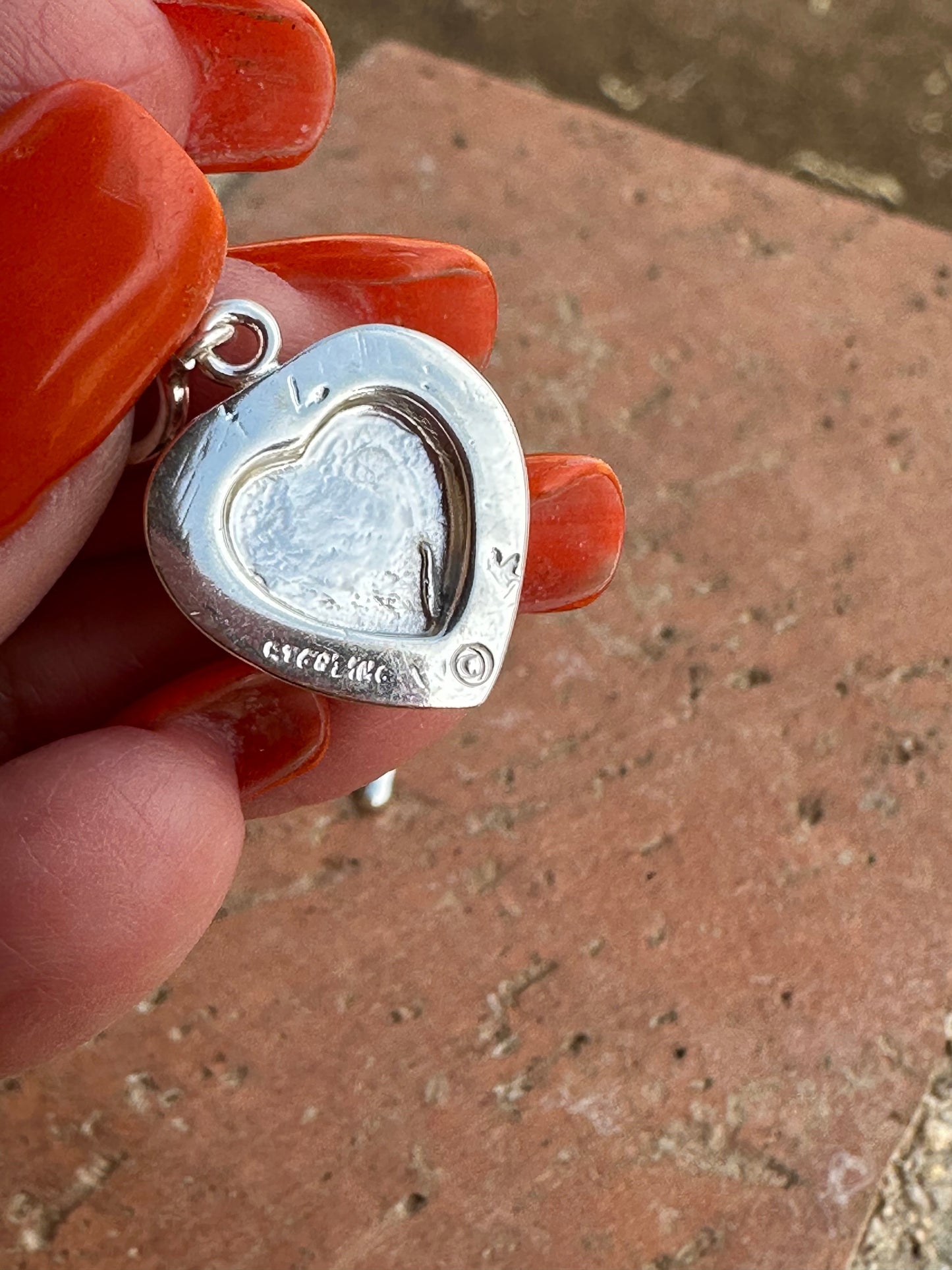 Handcrafted Sterling Silver Heart Raised Charm