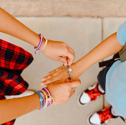 Pray. Hope. Don't Worry. Bracelet for Kids (Black and Grey)