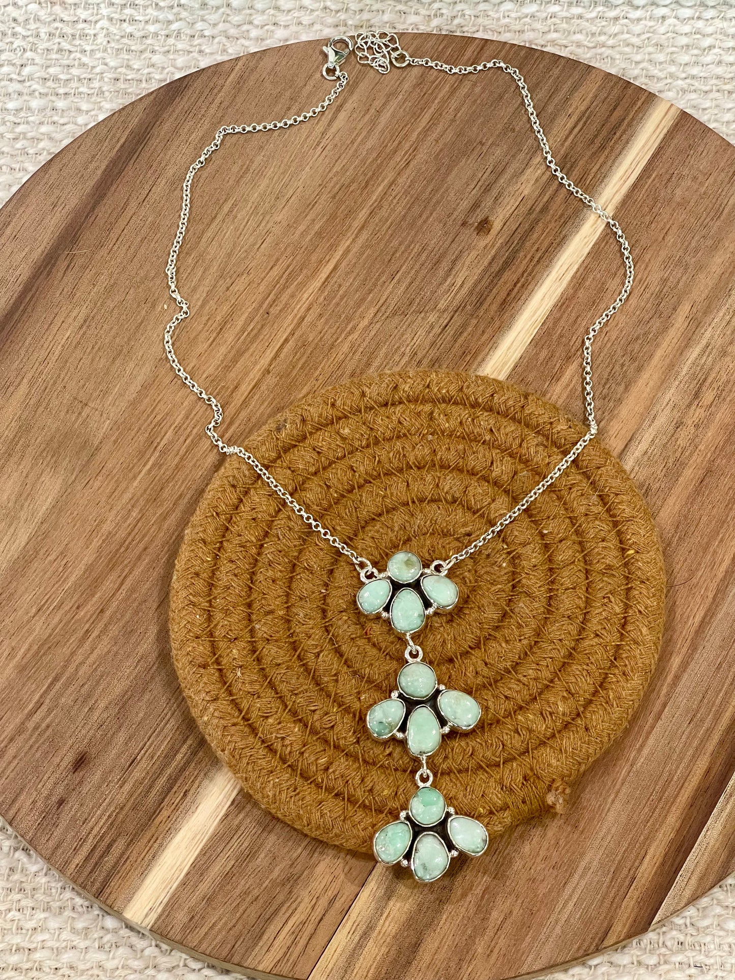 Handcrafted Sterling Silver & Palomino Drop Necklace