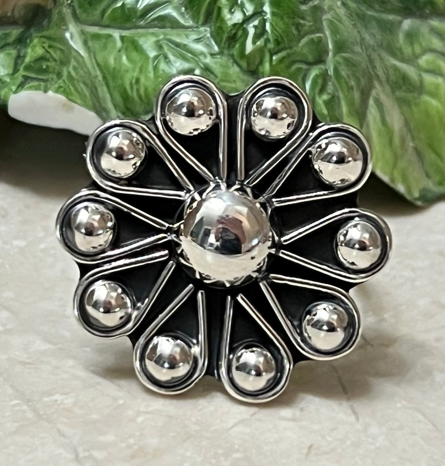 Sterling Silver Vintage Style Flower Ring