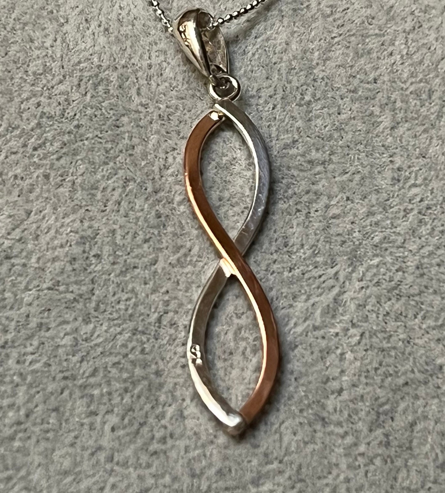 Sterling Silver & Copper Infinity Pendant Necklace