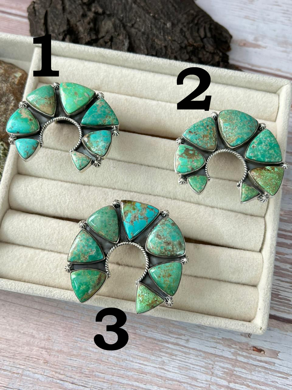 Handmade Sterling Silver Mantis Turquoise Naja Adjustable Ring With Signed Nizhoni