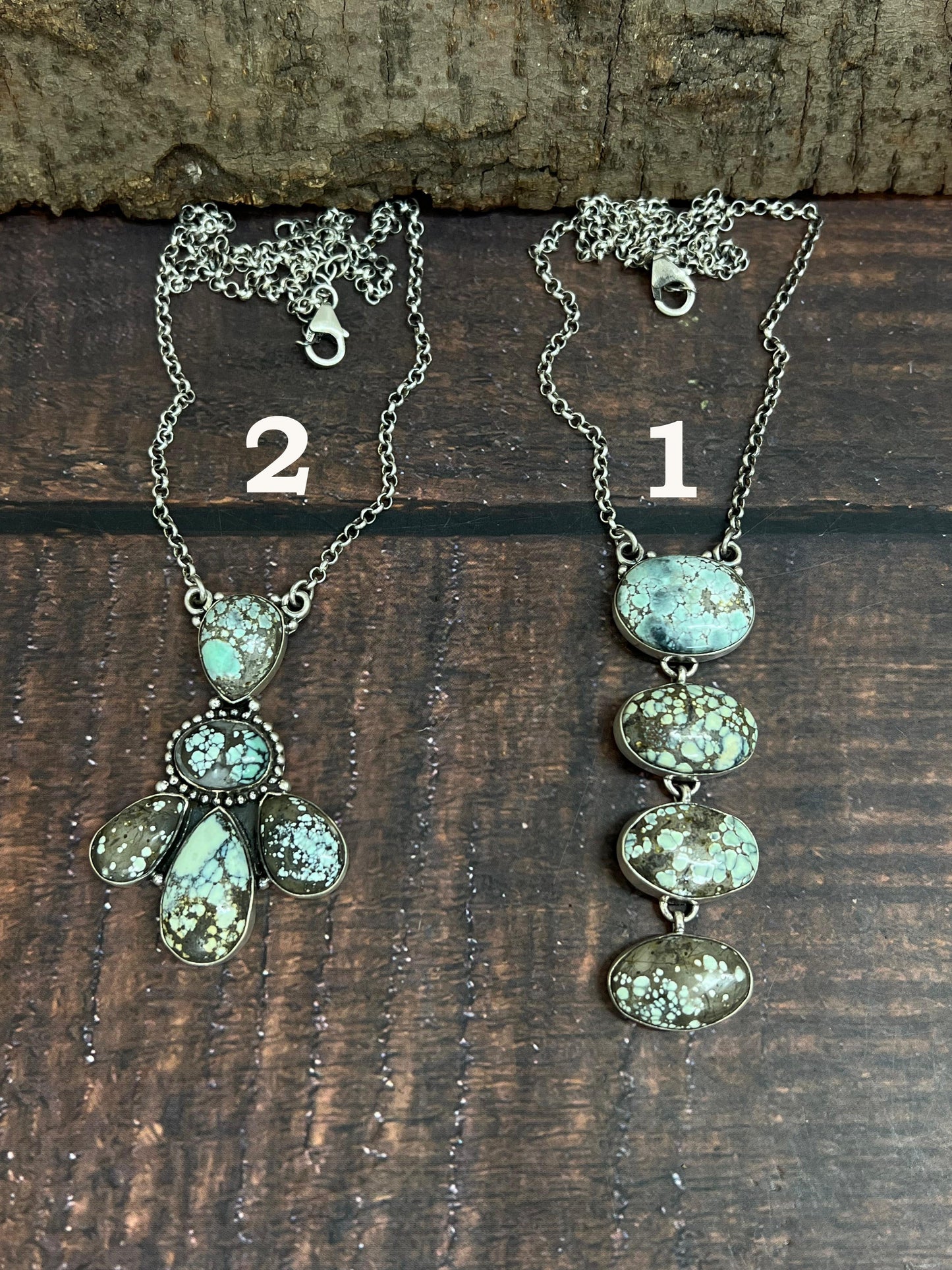 Handmade Sterling Silver Starfox Variscite Necklace Signed Nizhoni