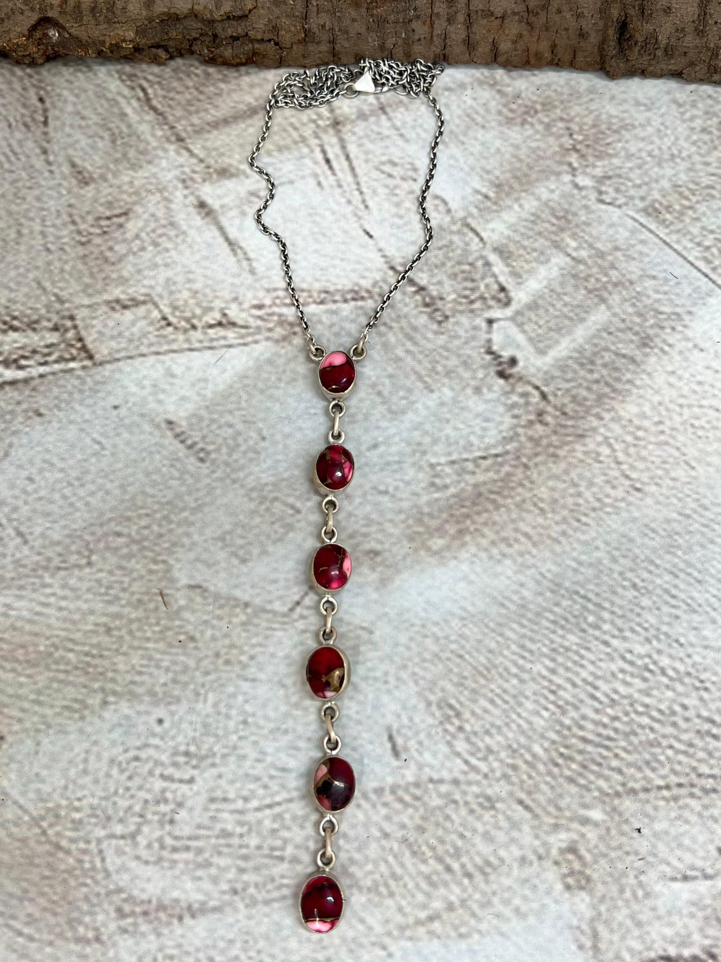 Handmade Sterling Silver Dahlia Rose Necklace with Signed Nizhoni