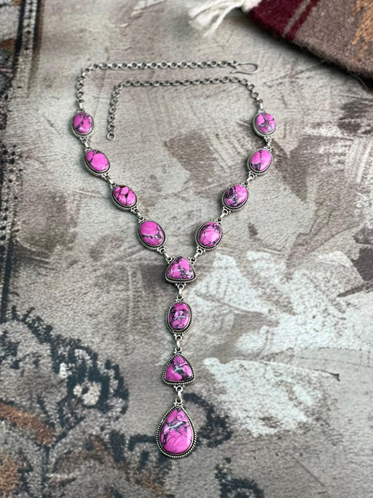 Handmade Sterling Silver Cherry Blossom Necklace "Signed Nizhoni"