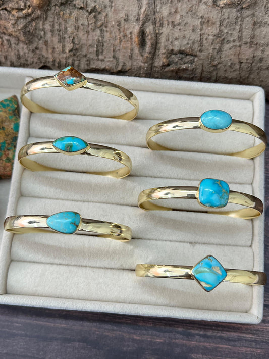 “The Golden Collection” Desert Winds Handmade Natural Gold Plated Blue Bird Bracelet