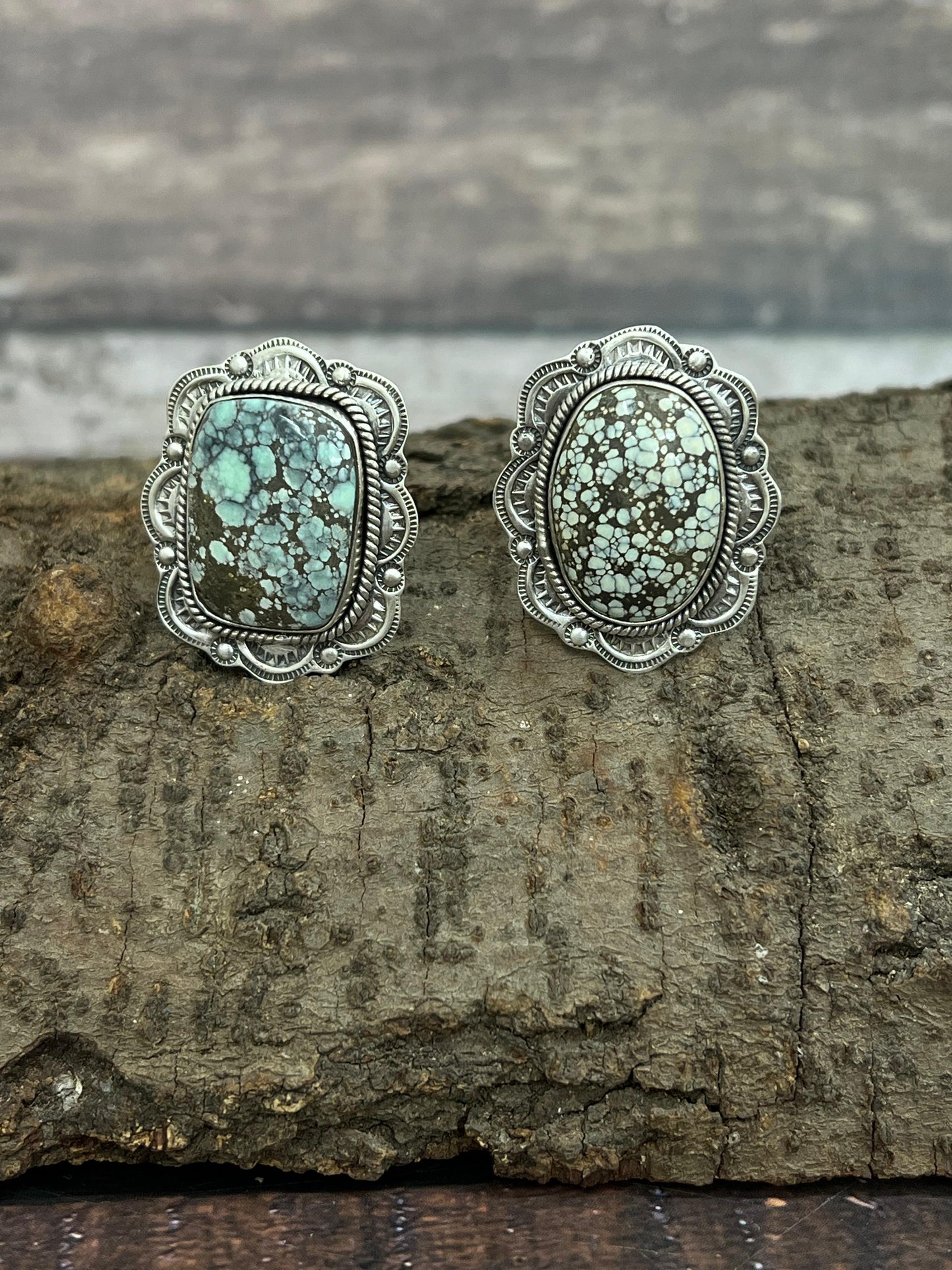 Handmade Sterling Silver Starfox Variscite Adjustable Ring Signed Nizhoni