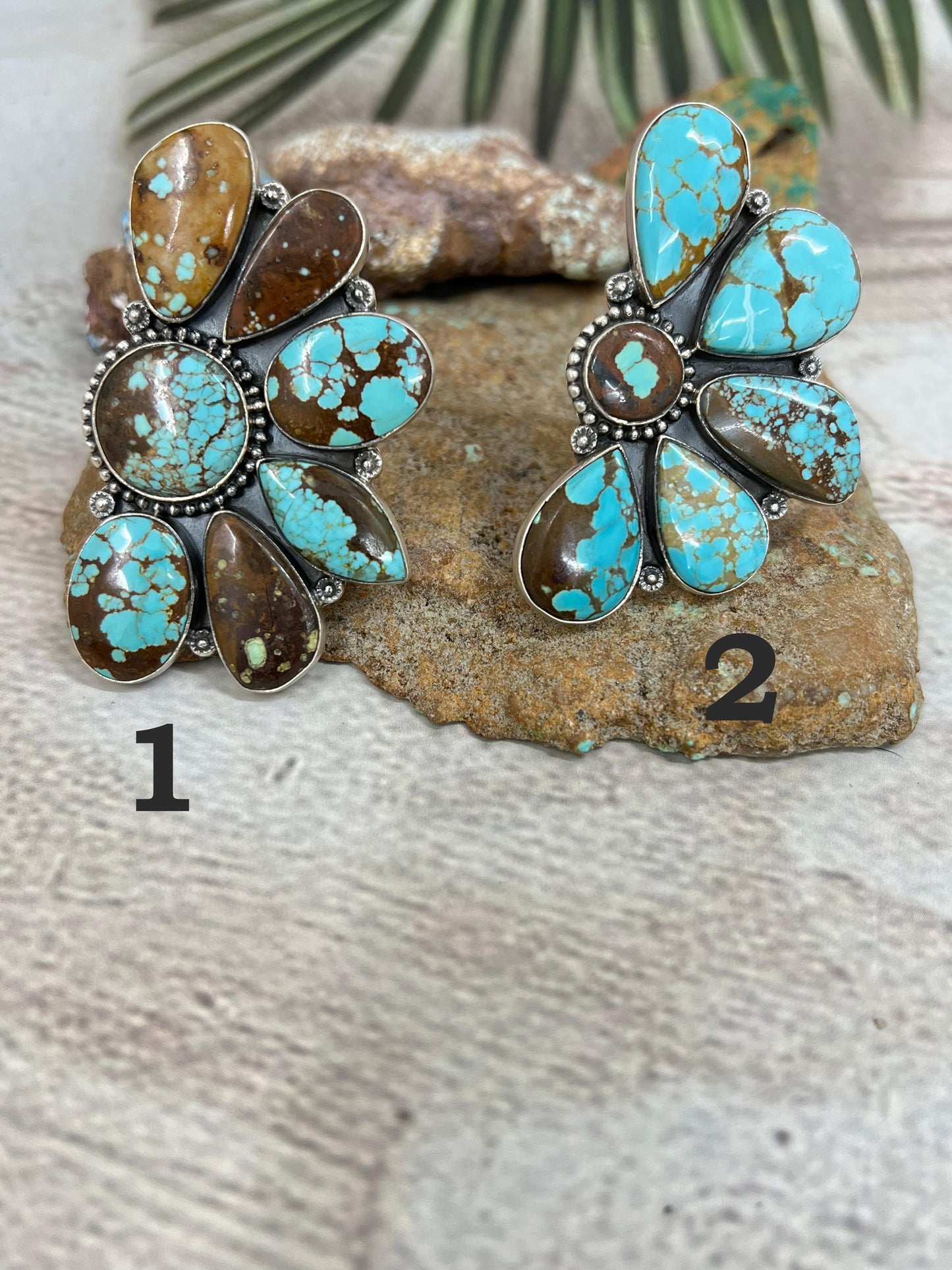 Handmade Sterling Silver Number 8 Turquoise Adjustable Ring with Signed Nizhoni