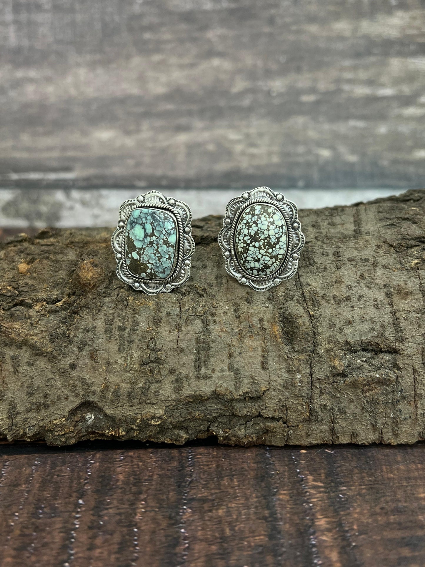 Handmade Sterling Silver Starfox Variscite Adjustable Ring Signed Nizhoni