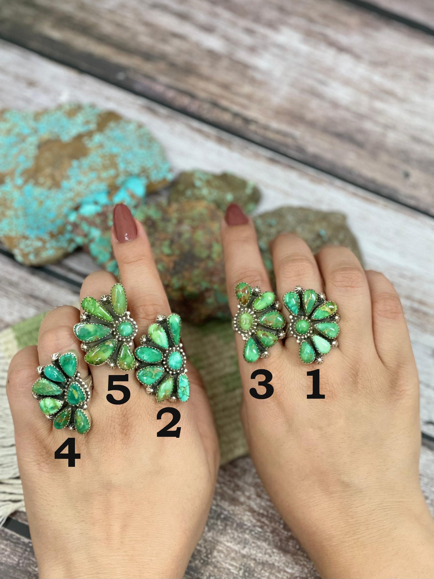 Handmade Sterling Silver Sonoran Mountain Turquoise Adjustable Ring with Signed Nizhoni