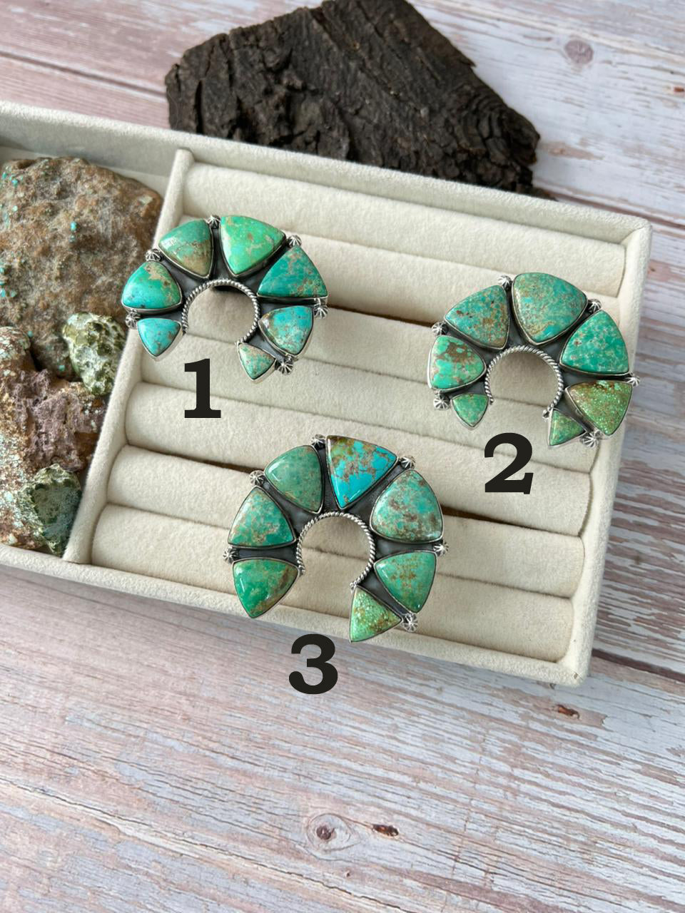 Handmade Sterling Silver Mantis Turquoise Naja Adjustable Ring With Signed Nizhoni