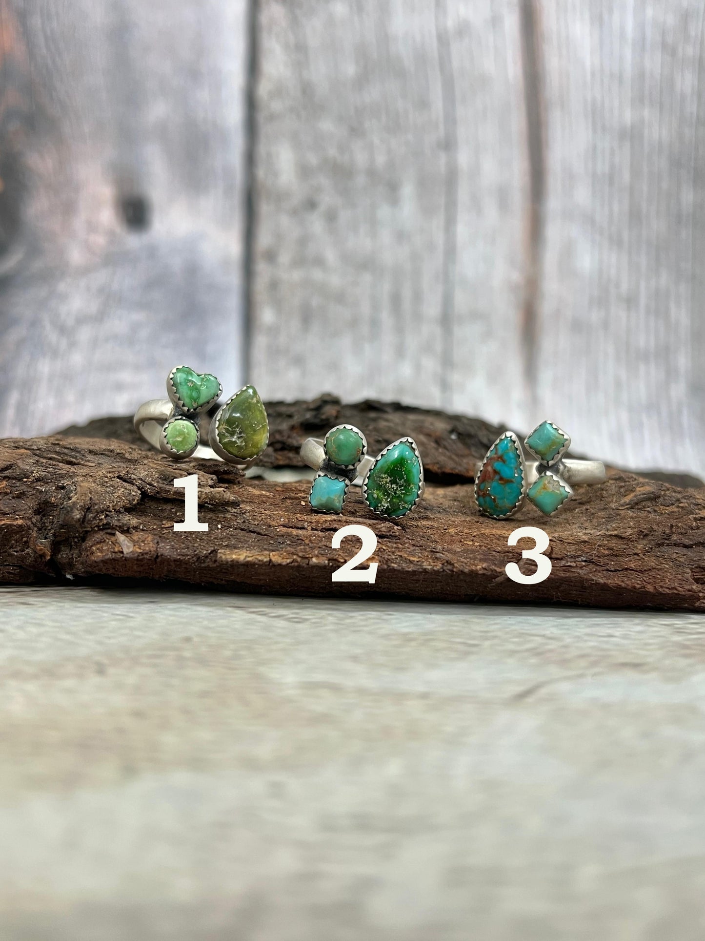 Handmade Sterling Silver Sonoran Mountain Turquoise Adjustable Ring with Signed Nizhoni