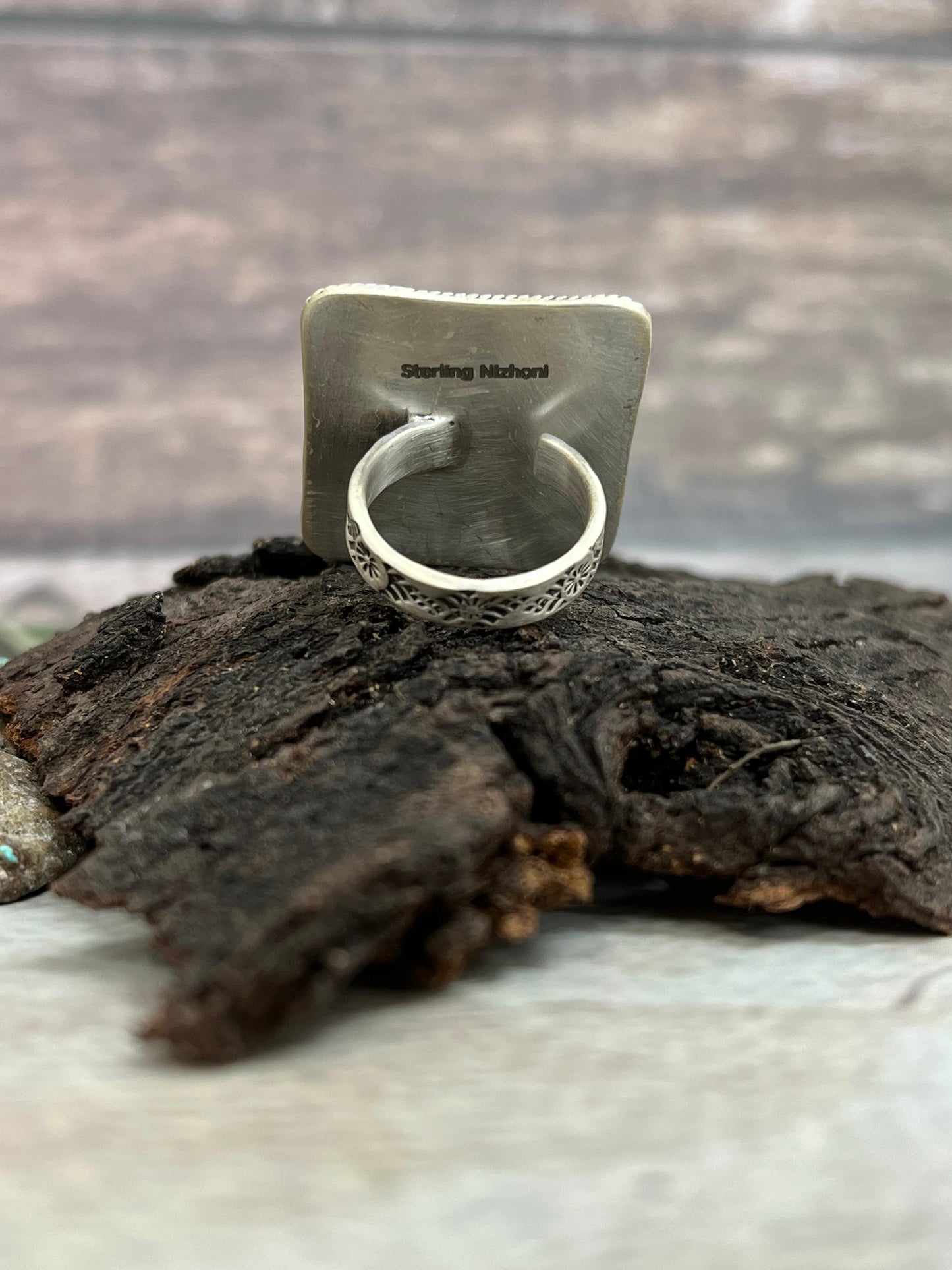 Handmade Sterling Silver Cotton Candy Adjustable Ring Signed Nizhoni