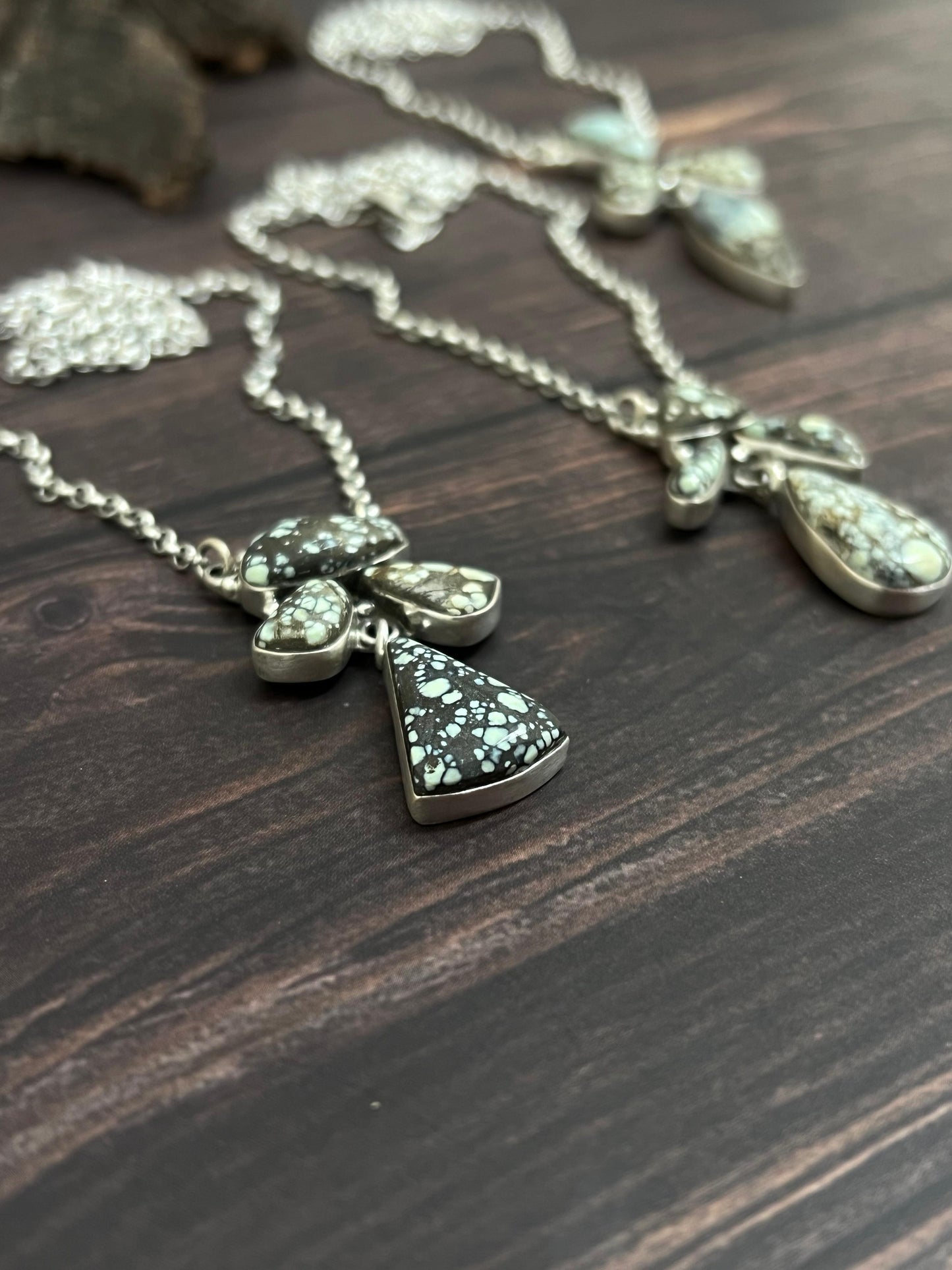 Handmade Sterling Silver Starfox Variscite Necklace Signed Nizhoni