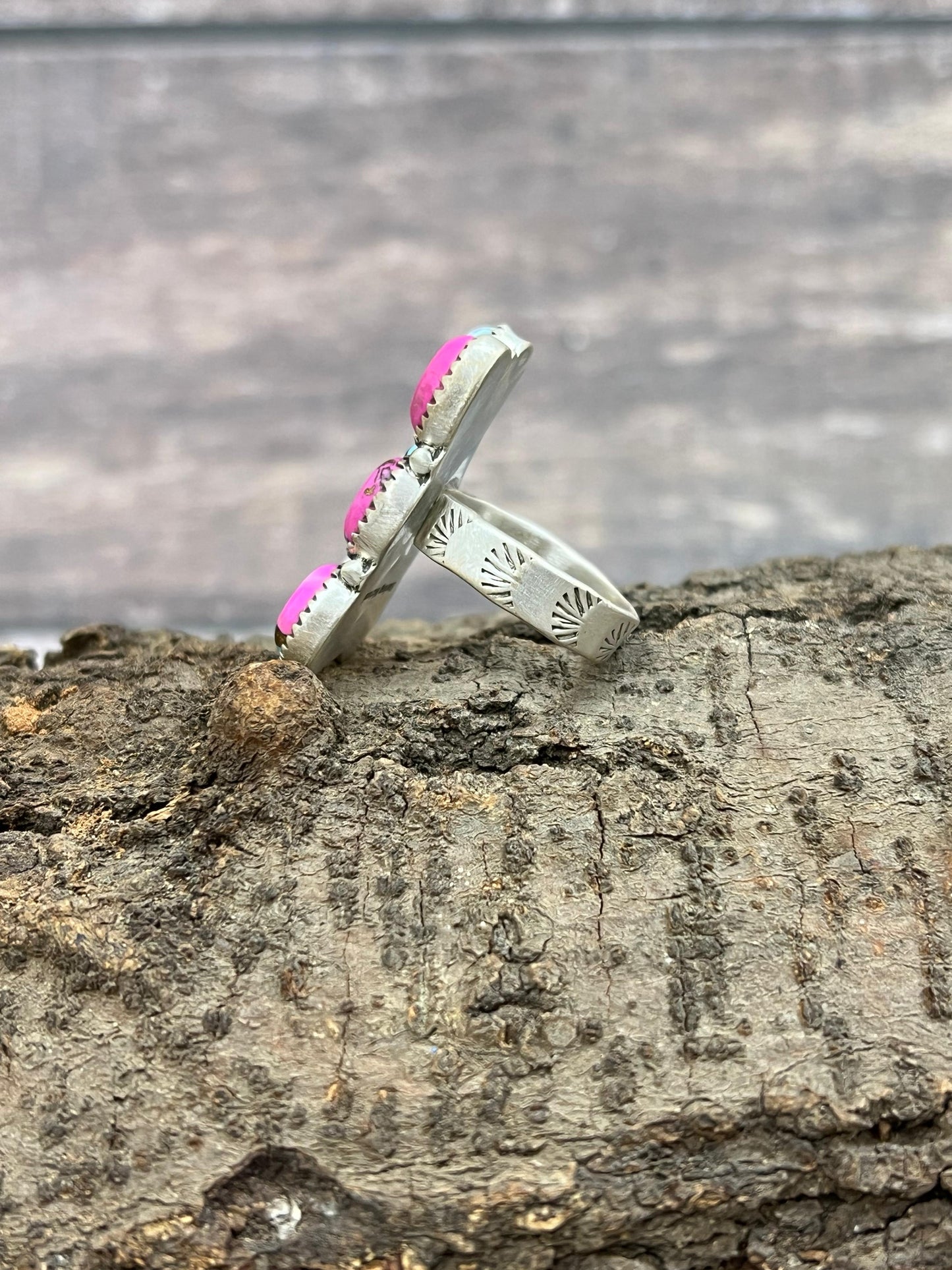 Handmade Sterling Silver Cotton Candy Adjustable Ring Signed Nizhoni (5)